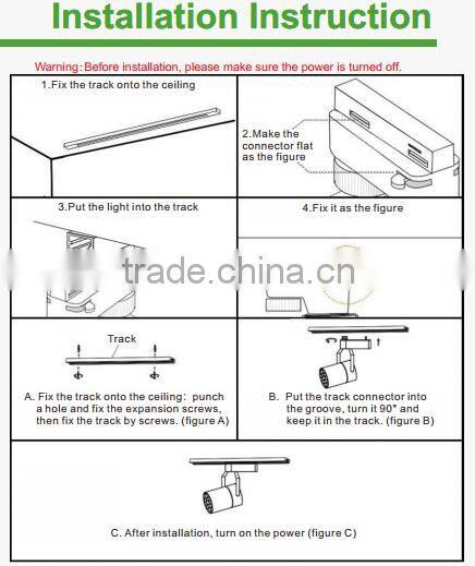 New arrival LED track light 90LM/W PF>0.95 Ra>90 led track light 5 year warranty