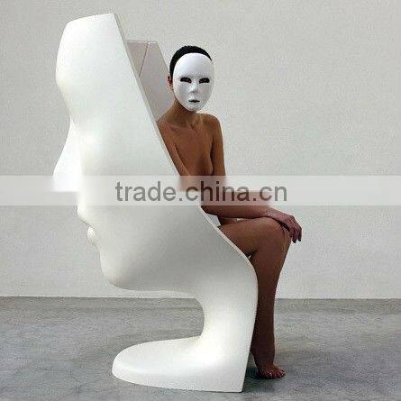 Modern Living Room Fiberglass Face Shaped Nemo Chair