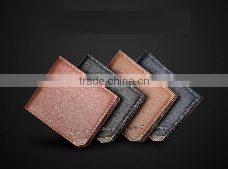 Baellery Men Business PU leather wallet for young billfold