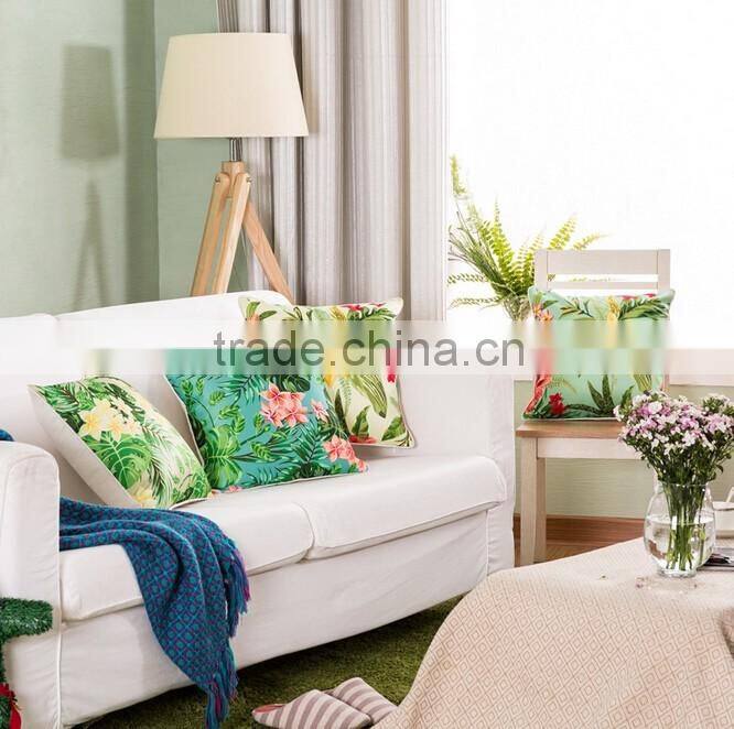 flower printed faux silk cushion wholesale