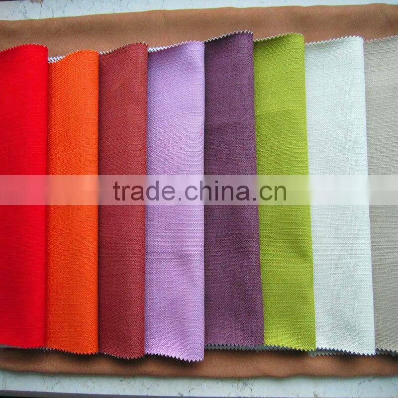 New pattern 100% polyester imitation linen flocked fabric for cushion and sofa