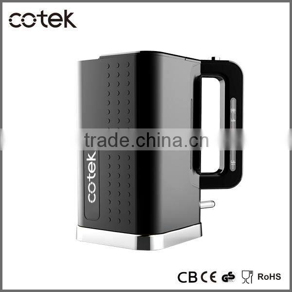 New Dots design Hinged lid with 2 stage opening system plastic kettle with CE/GS/ETL/CETL