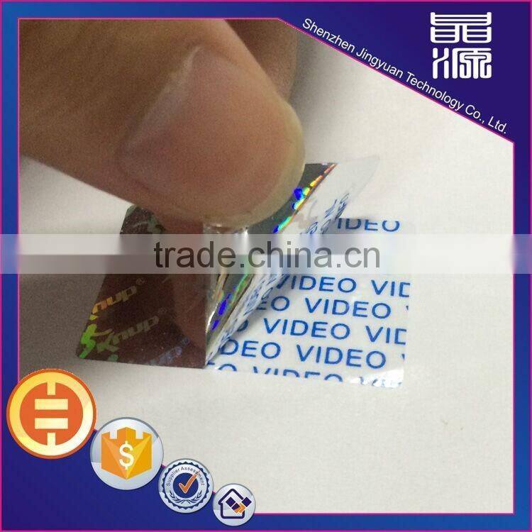 Tamper Proof Anti-counterfeit 3D custom disposable void hologram sticker label