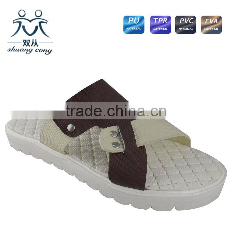China shoe factory hot sale casual cross belt slipper for lady women