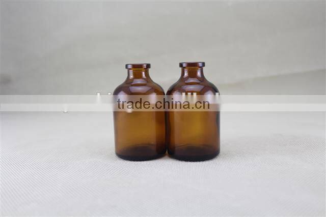 Mouled amber glass bottle for medicine liquid 30ml 50ml 100ml