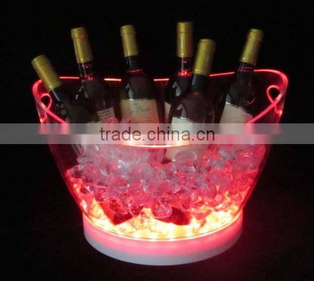 Rechargeable champagne led ice bucket - 3.5L led acrylic ice bucket
