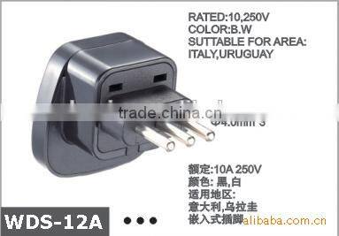 Plug with socket type us to italy plug adapter