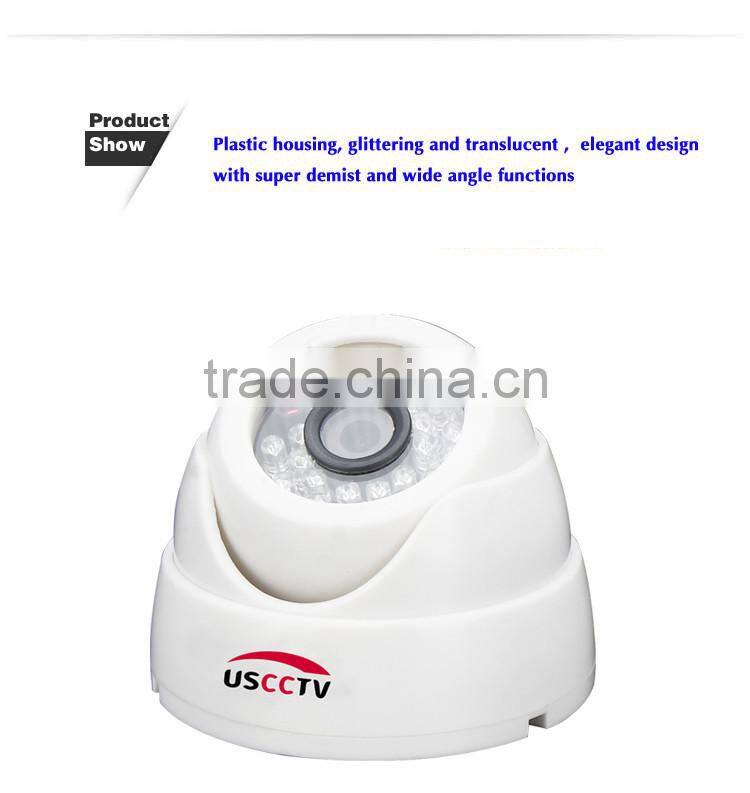 Indoor Use Plastic Case Dome IP Camera Wide Angle