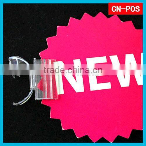 supermarket plastic shelf price holder for hanging display