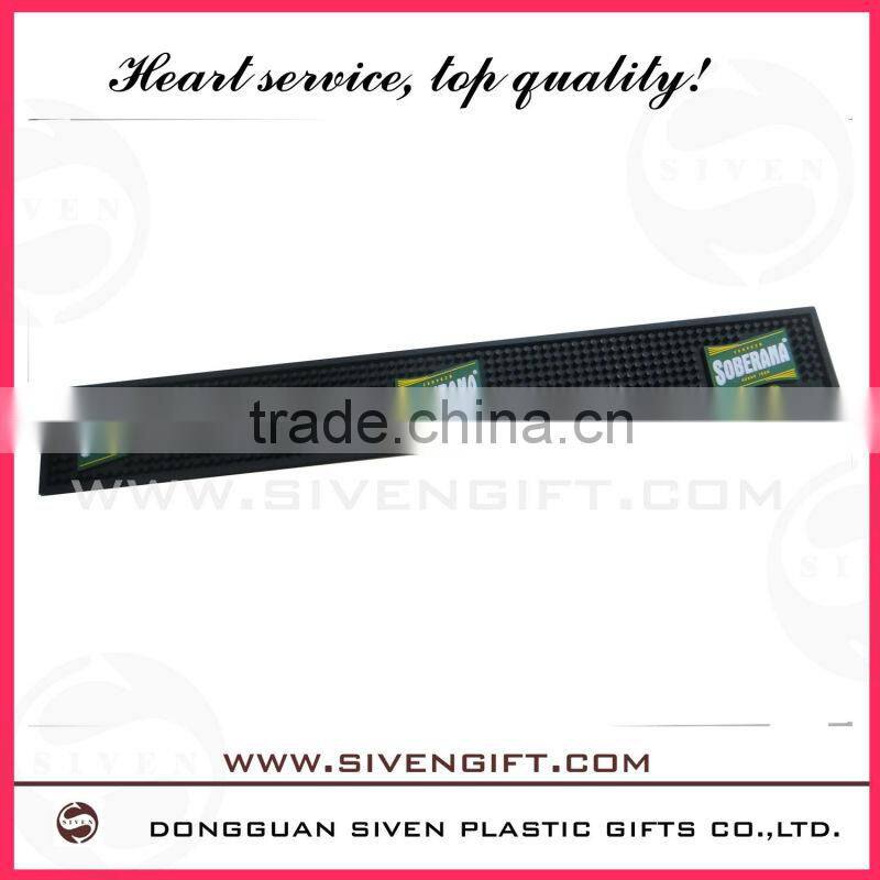 Custom branded raffia soft Pvc Bar Mats