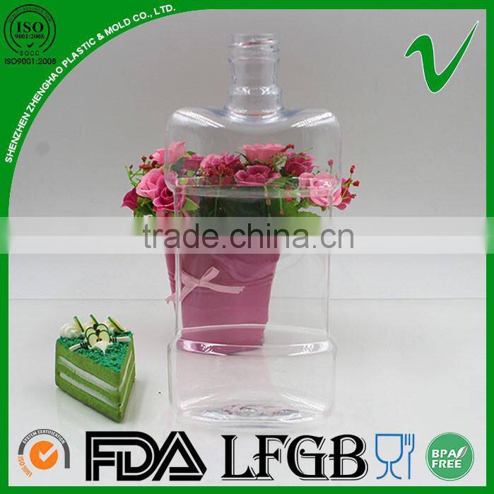 hot sale biodegradable PET mouthwash plastic bottle with white cap