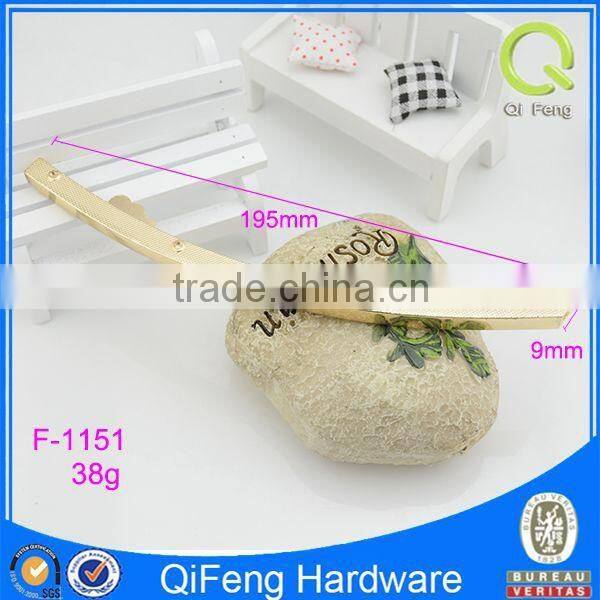 F-1151 Decoration light gold color metal bag handle