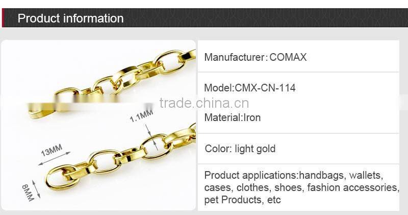 Small Link Silver and Gold Iron Shoe Chain