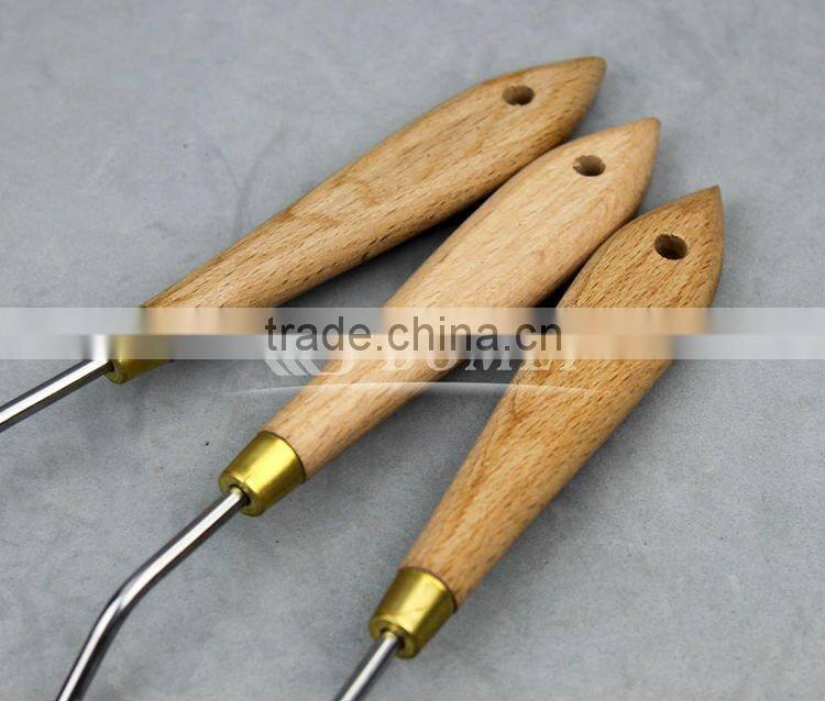 wood handle stainless steel palette painting knife