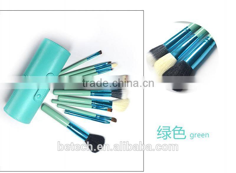 Pro 12 pieces travel brush make up brush set with cylinder package