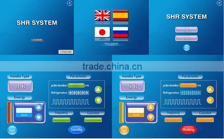 Most Advanced SHR IPL Technology e-light+ipl+shr for beauty salon