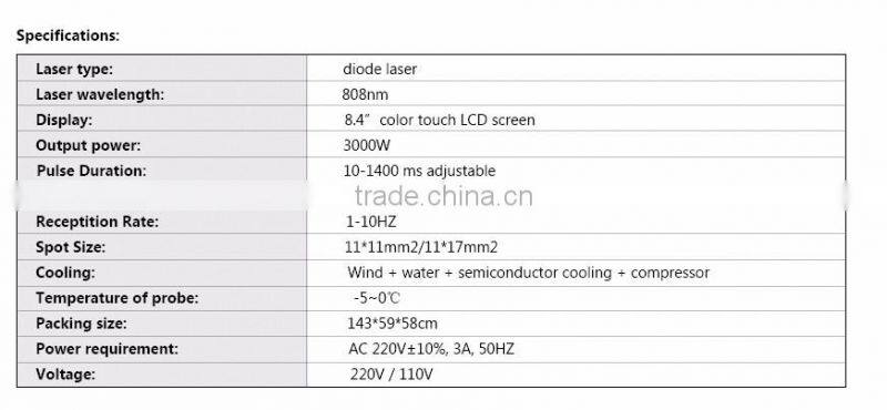 2017 New Generation Micro-channel Technology 808nm laser hair removal machine