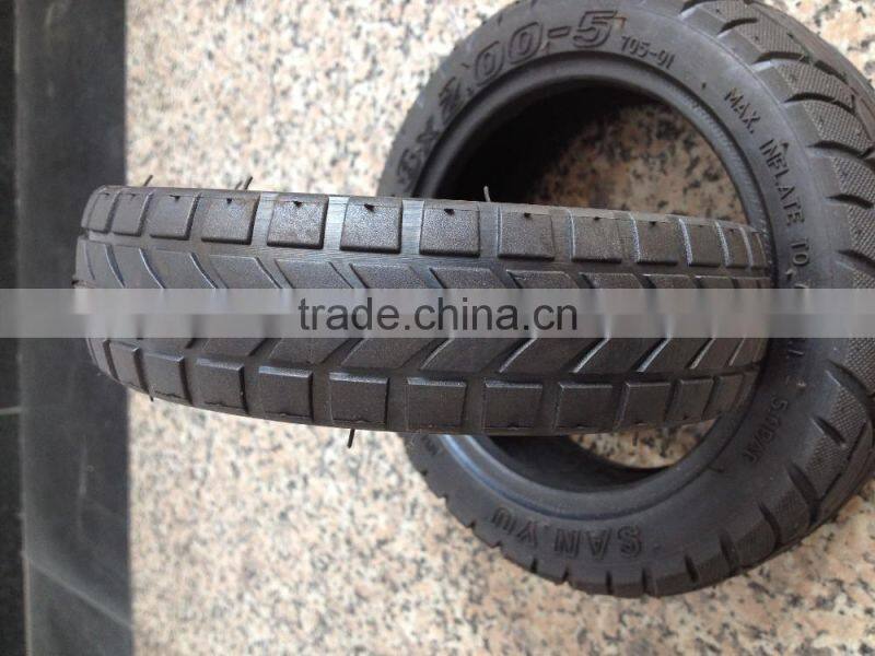 7x2 heavy duty hand trolley wheel pneumatic tubeless lawn mower wheel