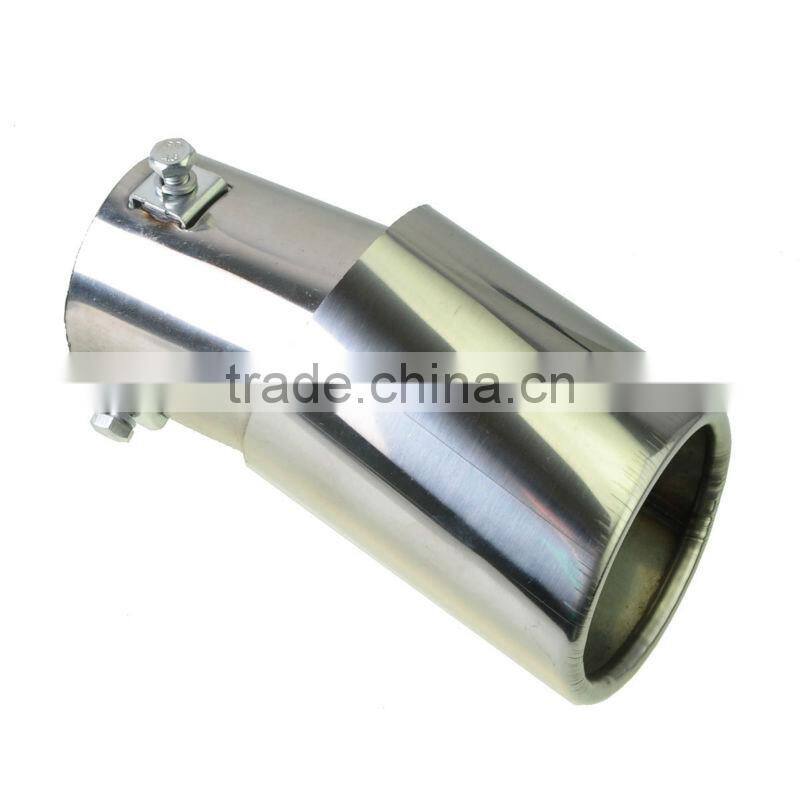 Car Stainless Steel Curved Pipe Chrome Trim Decorative Tip