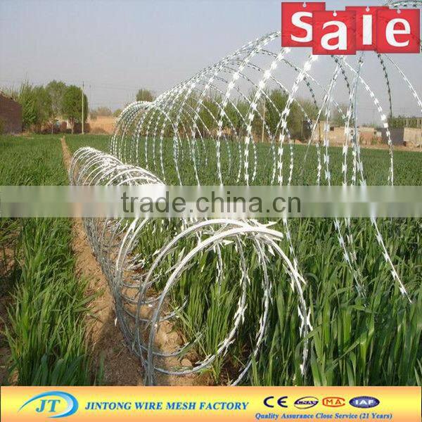 razor barbed wire /cbt 65 barbed razor wire /stainless steel razor wire