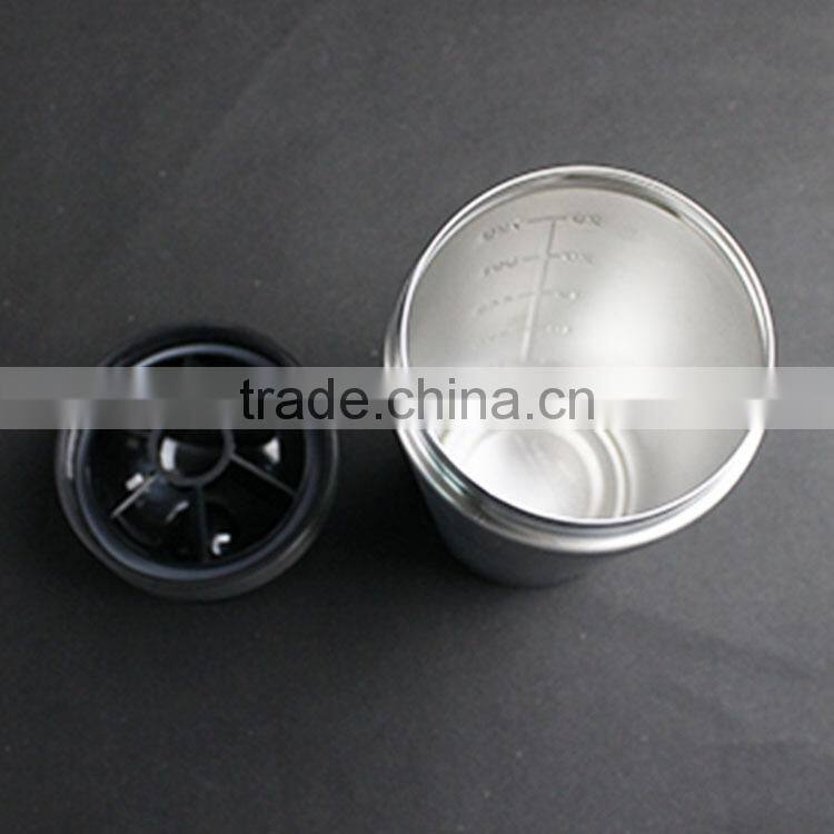 stainless steel drinks protein shaker bottles with drinking spout