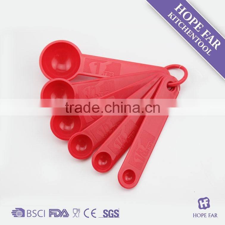 0600052 Hot sale plastic measuring spoon set of 6,6pcs measuring spoon set