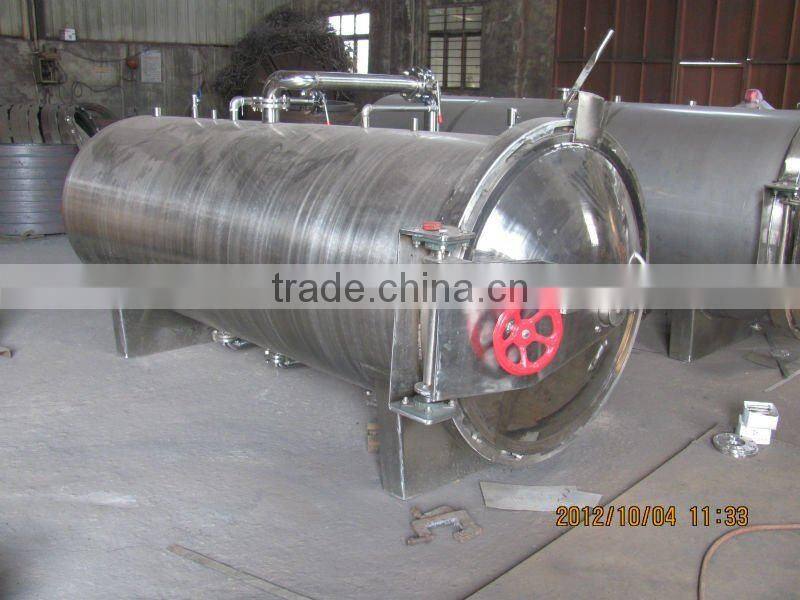 stainless steel retort autoclave with 1000L capacity PLC control retort autoclave