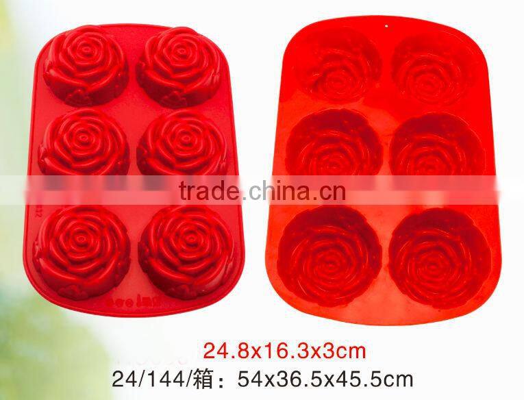 12 cup round shape silicone cake baking tools