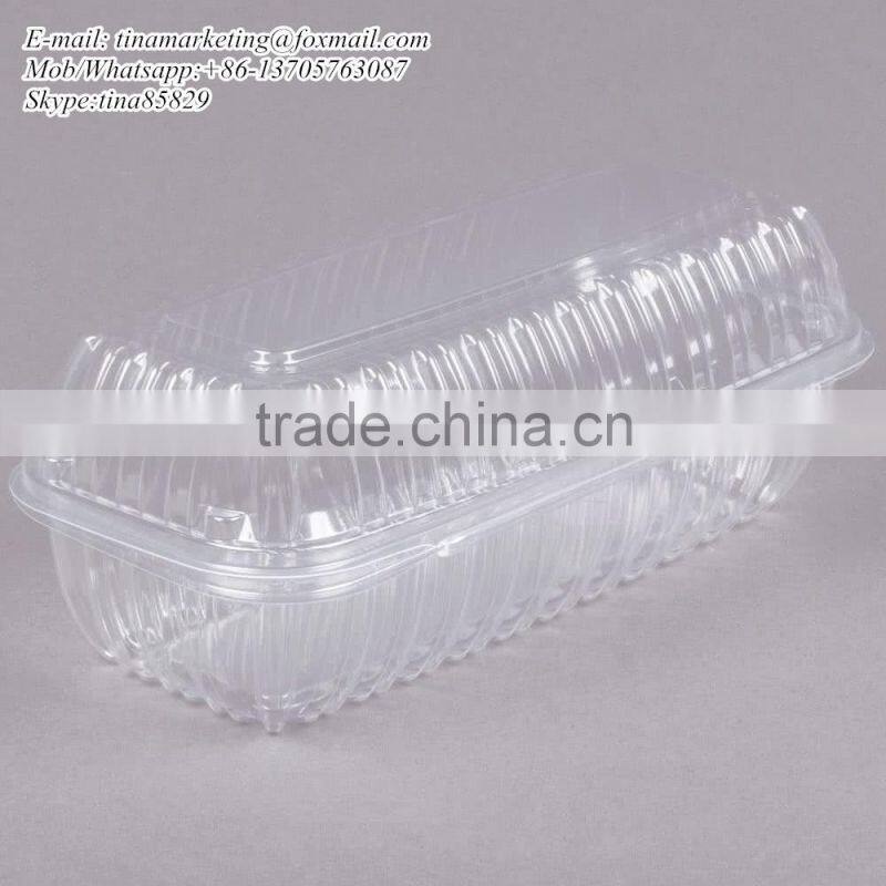 Clamshell Clear Hinged Lid Plastic Hoagie Container