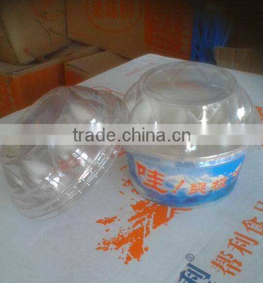 Blister plastic octagonal cap for paper bowl /Dessert bowl cover/disposable plastic lids