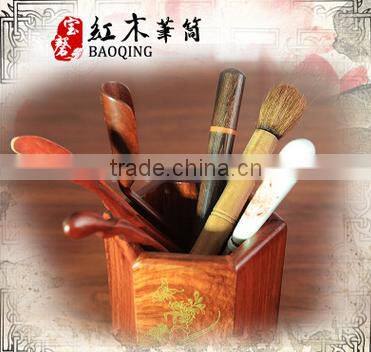 chinese style wood brush pot