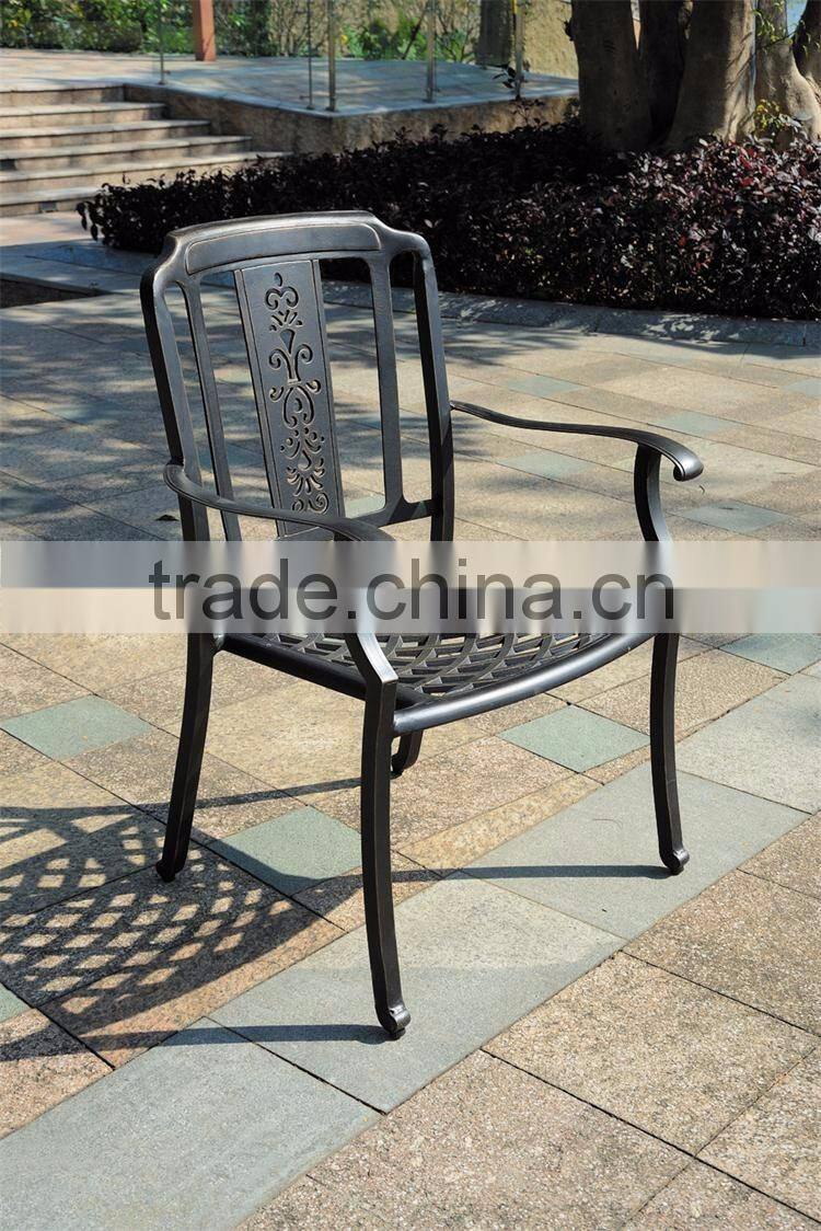 Outdoor aluminum bar table and chair