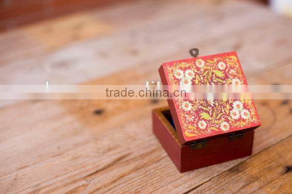 Customization Printing Wooden Box UV Printing Jewel Case Vintage Pattern