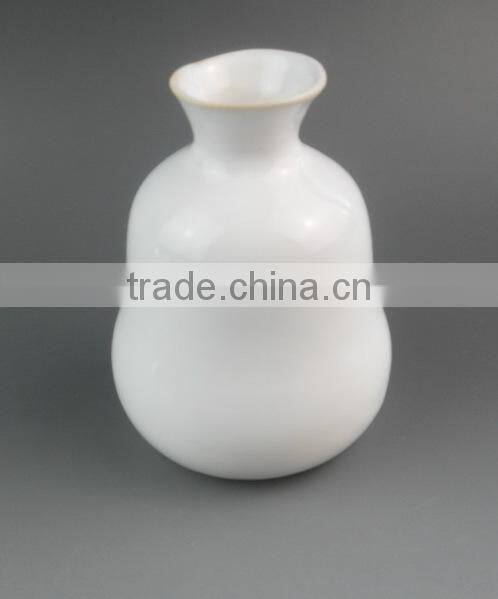 white mini stoneware vase