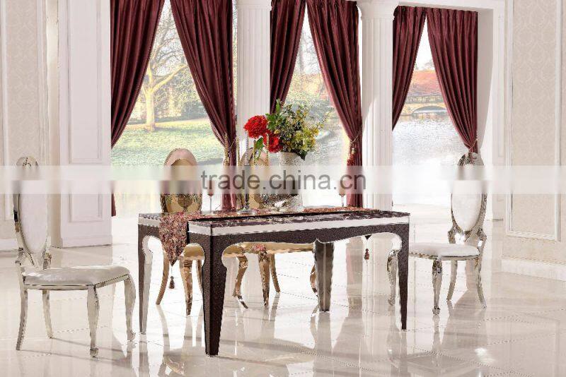 TH372 New Design Red Marble Modern Dining tabel