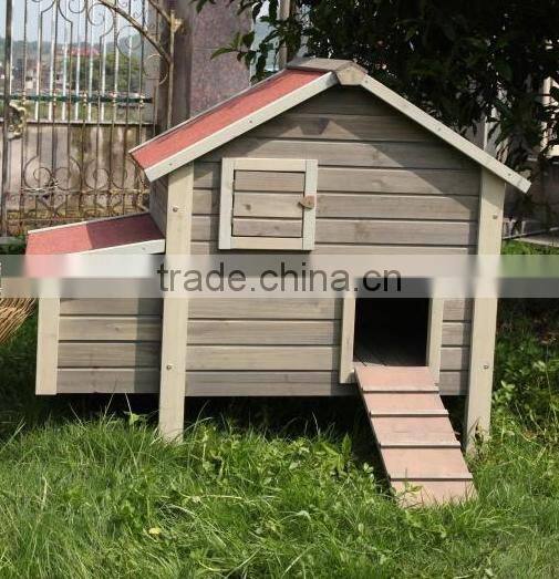 Small Wooden Animal House 2-Story Rabbit Hutch Poultry Cage