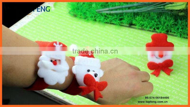 Christmas Theme Lovely Slap Bracelet/bangle XMA Decor Pat Circle Gift