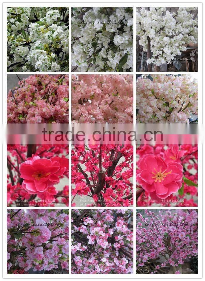 CHY011811 artificial peach blossom tree branches silk flower peach