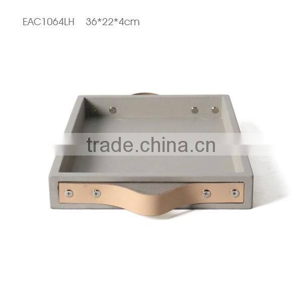 Grey Marble Lazy Susan Rotating Food Presentation Platter Serving Tray, 10" Round Ball Bearings