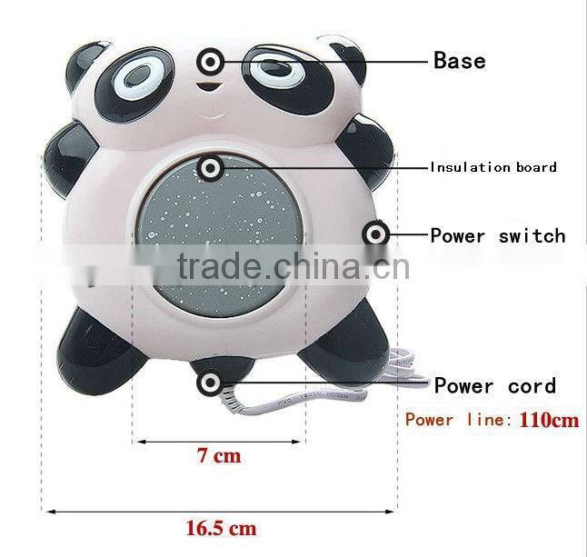 Creative fashion panda shape electric heating keep warm dish