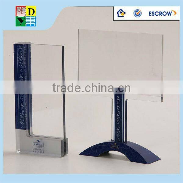 2015 hot sale newest acrylic table menu holder/custom design acrylictable tent with high quality China manufacturer low price