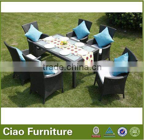 Garden patio rattan table set / dining table and chair