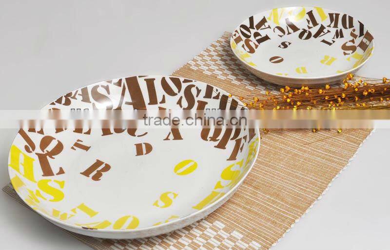 Pasta Bowl with Classic and Elegant Decal