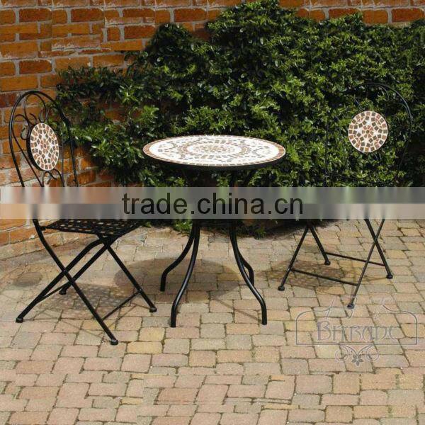 Outdoor metal table and chairs