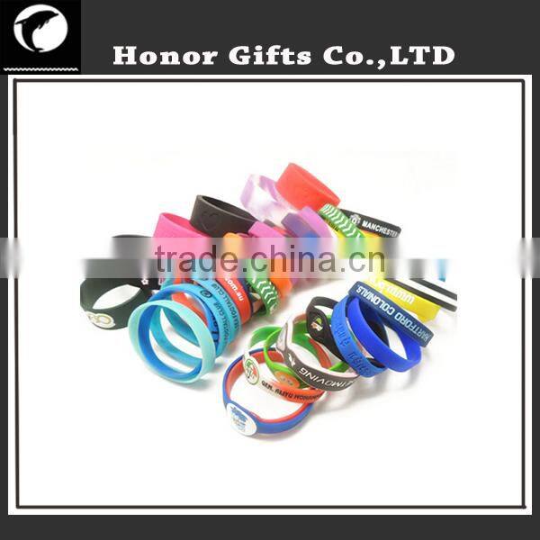 Cheap Advertising Colorfull Printing Silicone Bracelet Wrist Band Silicone Bracelet