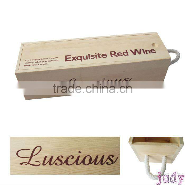 custom solid pine cheap wooden wine boxes wholesale