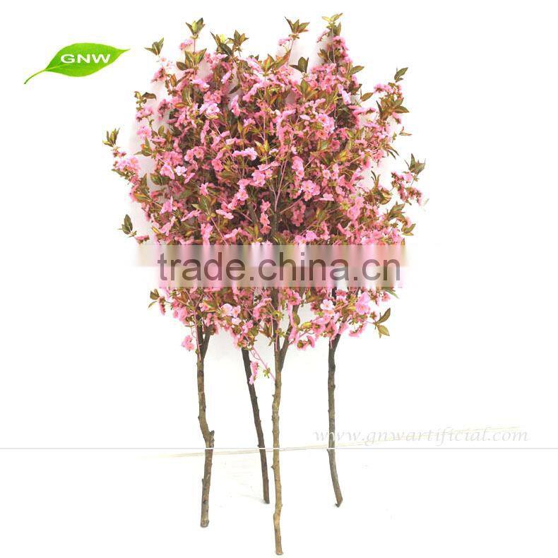 GNW BLS046 Decorative Plastic Artificial Pink Cherry Blossom Tree Branches for office table centerpieces decoration