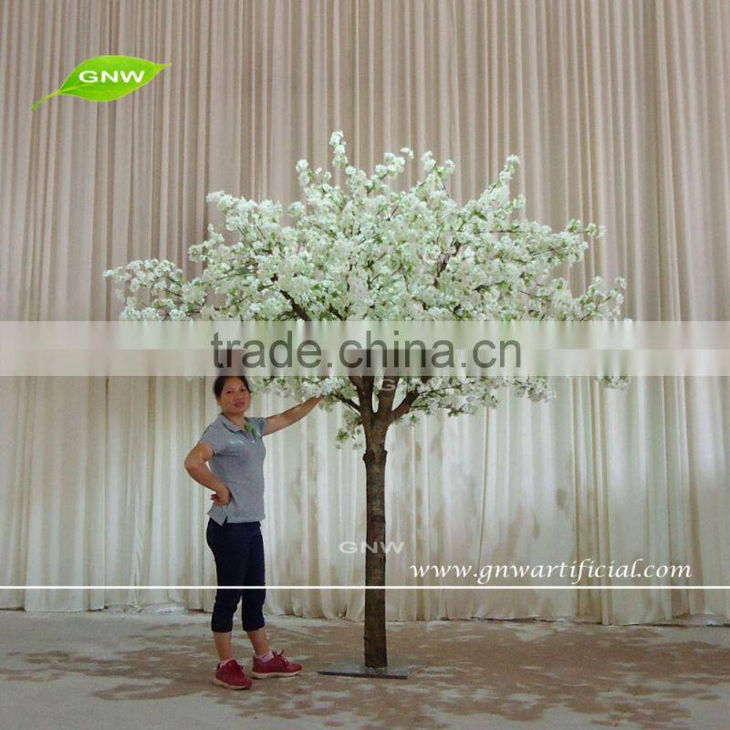 GNW BLS1605006 B Wholesale High imitation Artificial White Cherry Blossom tree for Wedding