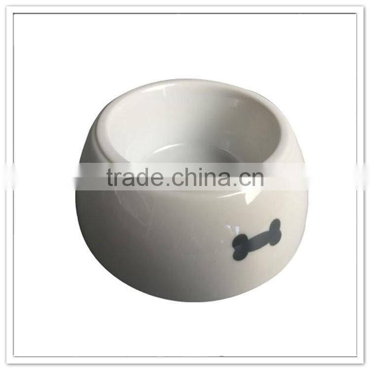 Fancy durable bow printing melamine ceramic like dog bowl