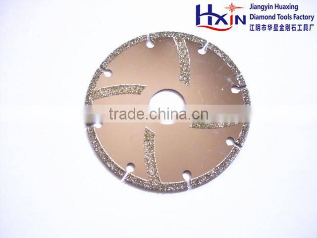 Electroplated Diamond circular cutting blades for alabaster with segment rim